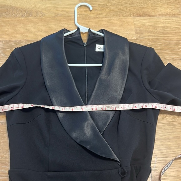 Eliza J long sleeve Tuxedo grown women maxi black dress size 4 NWOT - Picture 6 of 10